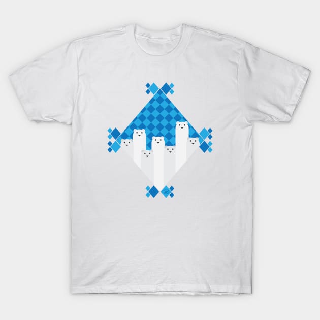 Peeking Polar Bears T-Shirt by dhartist